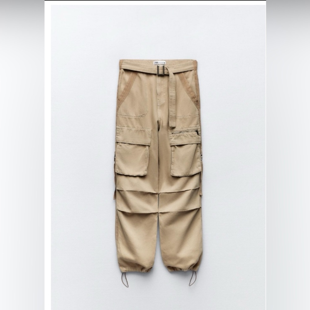 Zara Women's High Rise Tan Jeans